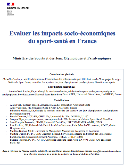 Evaluer les impacts socio-économiques du sport-santé en France 2022 : nouveau rapport inédit