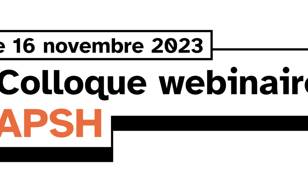 Save the date – Colloque APSH